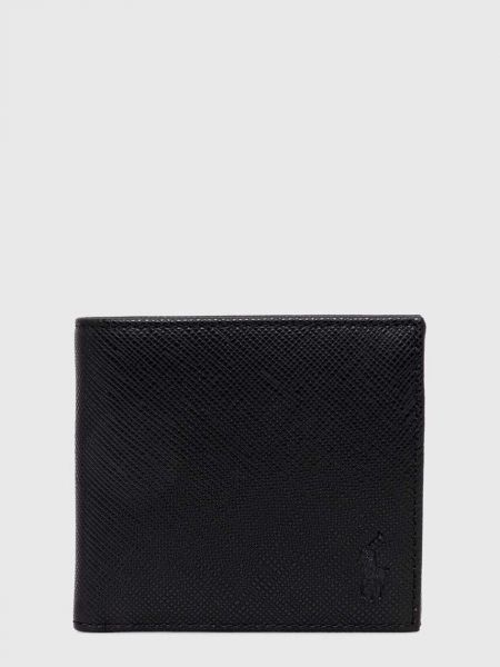Kožená peněženka Polo Ralph Lauren černá