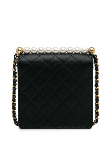 Schultertasche mit perlen Chanel Pre-owned schwarz