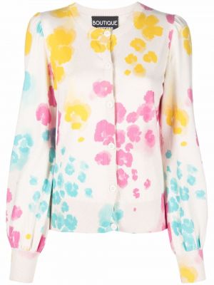 Puff erme blomstret strikkegenser Boutique Moschino