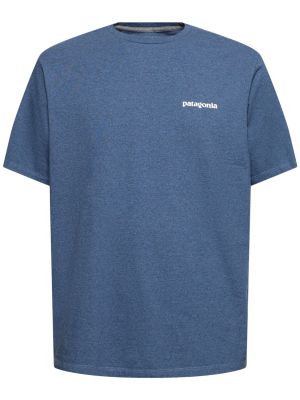 Camiseta de algodón Patagonia azul