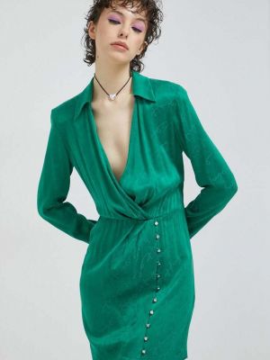 Sukienka mini dopasowana Hugo zielona