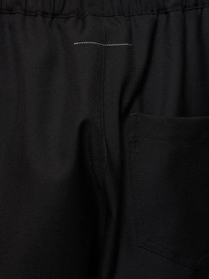 Vilnonės klasikinės kelnės Mm6 Maison Margiela juoda