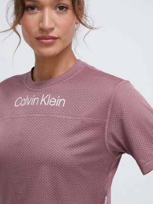 Тениска Calvin Klein Performance розово