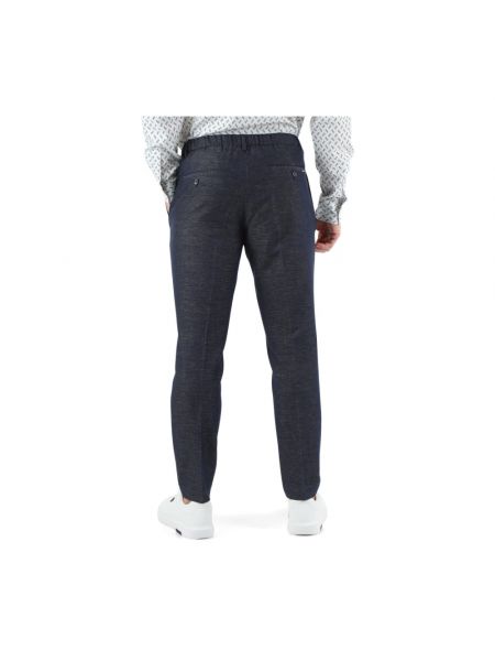 Pantalones de lino de algodón Antony Morato azul