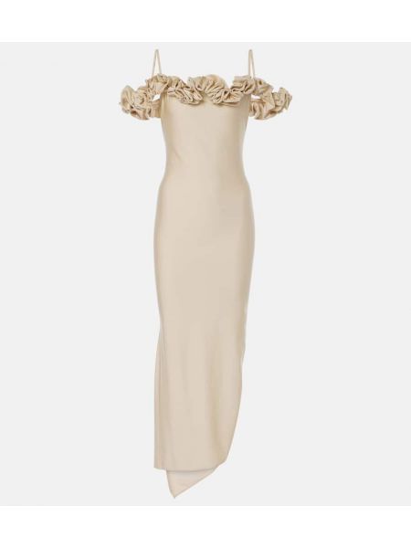 Trøje blomstret jersey kjole Coperni beige