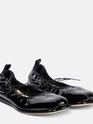 Lakkozott bőr balerina cipők Simone Rocha fekete