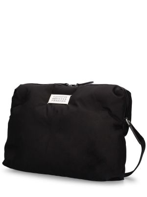 Чанта през рамо от рипсено кадифе Maison Margiela черно