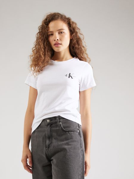 Slim fit priliehavé tričko Calvin Klein Jeans ružová