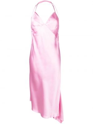 Saténové večerní šaty Nº21 růžové