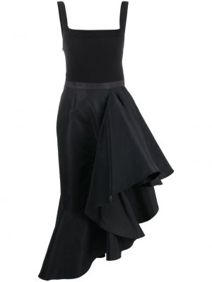 Ασύμμετρη κοκτέιλ φόρεμα Alexander Mcqueen μαύρο