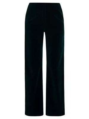 Бархатные классические брюки Loro Piana зеленые