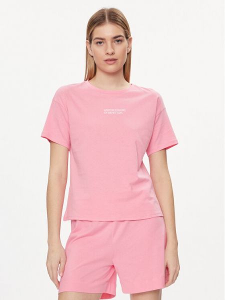 Μπλούζα United Colors Of Benetton ροζ