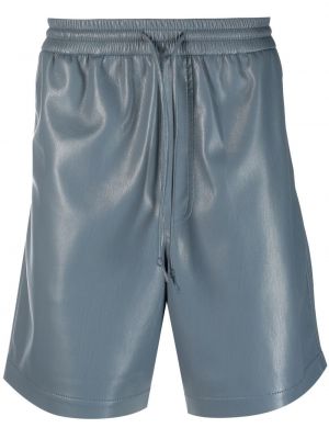 Shorts i konstläder Nanushka blå