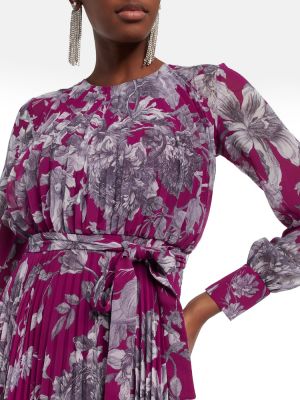 Rochie lunga cu model floral Erdem violet