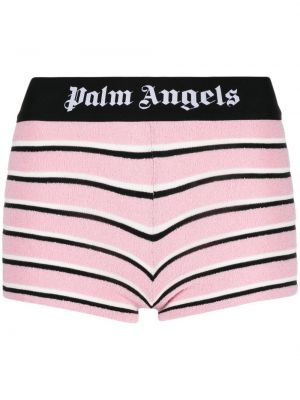 Shorts à rayures Palm Angels rose