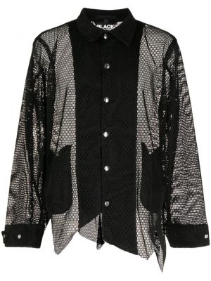 Veste en tricot asymétrique ajourée Black Comme Des Garçons