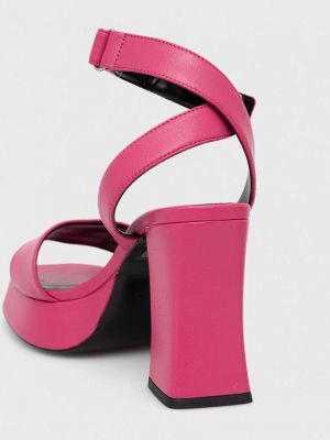 Kožené sandály Hugo růžové