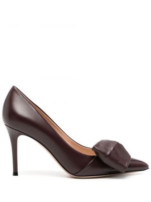 Læder pumps Gianvito Rossi rød