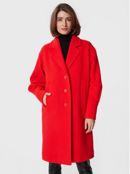Вовняне зимове пальто Hugo червоне
