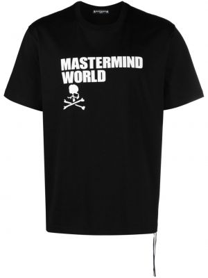 T-shirt avec imprimé slogan en coton à imprimé Mastermind Japan