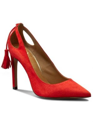 Полуотворени обувки с ток Baldowski червено