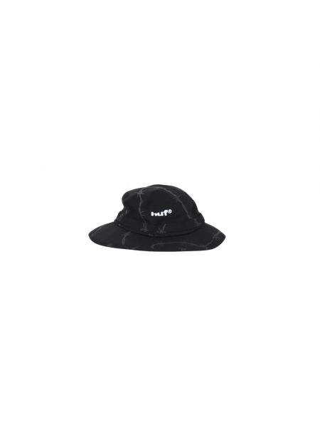 Nylonowy kapelusz z naszywkami Huf czarny