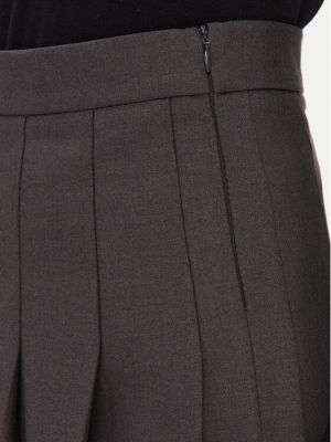 Plisovaná voľná priliehavá midi sukňa Maryley sivá