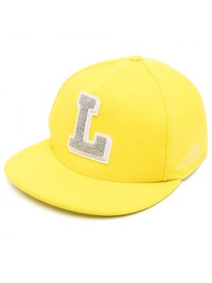 Вълнена шапка с козирки Lardini жълто