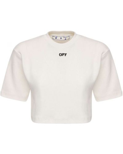 Džerzej bavlnené tričko Off-white čierna