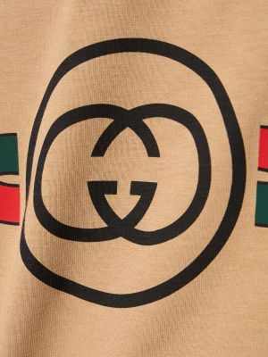 Raštuotas medvilninis marškinėliai Gucci