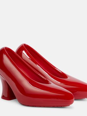 Pantofi cu toc de lac Loewe roșu