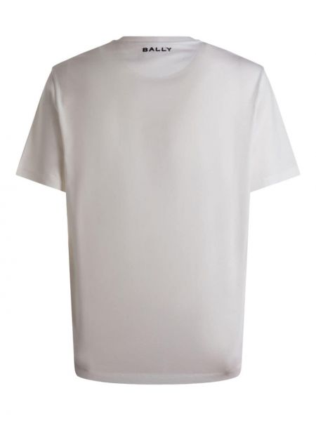 Raštuotas medvilninis marškinėliai Bally balta