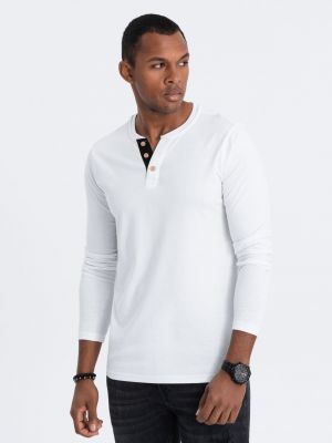 Tričko s dlhými rukávmi Ombre Clothing biela