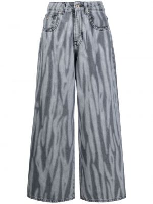 Voľné džínsy s potlačou s abstraktným vzorom John Richmond
