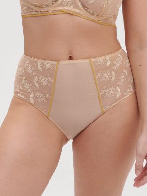 Pantalon culotte taille haute Simone Pérèle beige