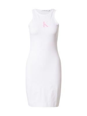 Макси рокля Calvin Klein Jeans бяло