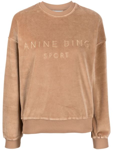 Sudadera con bordado Anine Bing marrón