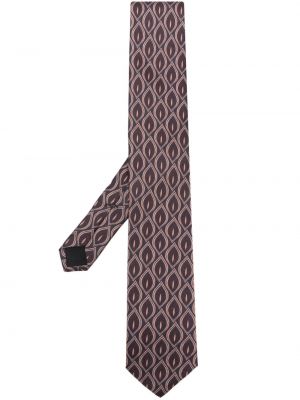 Cravate en soie à imprimé à motif géométrique Lardini bleu