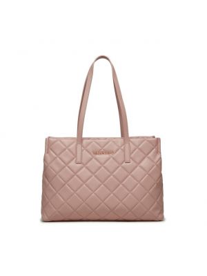 Розовая сумка шоппер Valentino