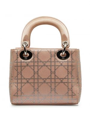 Křišťálová shopper kabelka Christian Dior růžová
