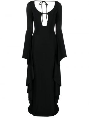 Μάξι φόρεμα ντραπέ Giuseppe Di Morabito μαύρο