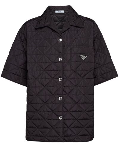 Nylonowa koszula Prada czarna