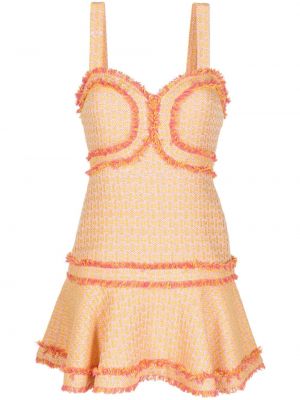 Sukienka mini bawełniana z poliestru relaxed fit Alexis - pomarańczowy