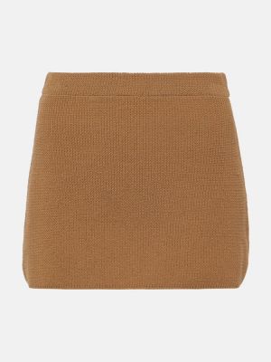 Mini falda de algodón Aya Muse marrón