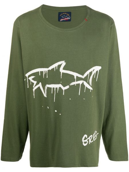 Camiseta de manga larga manga larga Paul & Shark verde