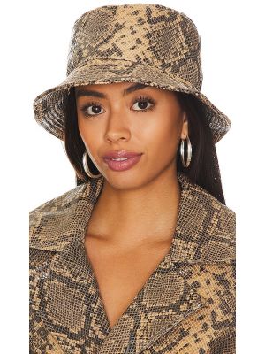 Sombrero de estampado de serpiente Retrofete marrón