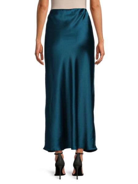 Атласная длинная юбка Renee C. бордовая