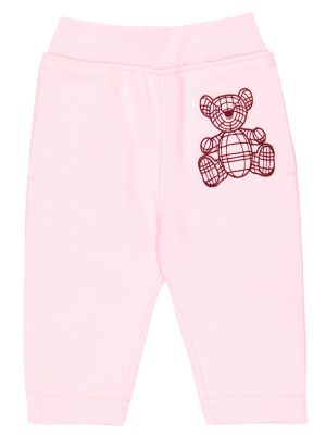 Trykt bomull sportsbukse for jenter Burberry Kids rosa