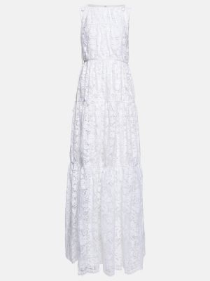 Krajkové dlouhé šaty Erdem bílé