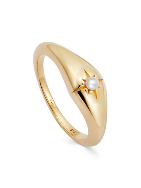 Prsten sa perlicama Astley Clarke zlatna